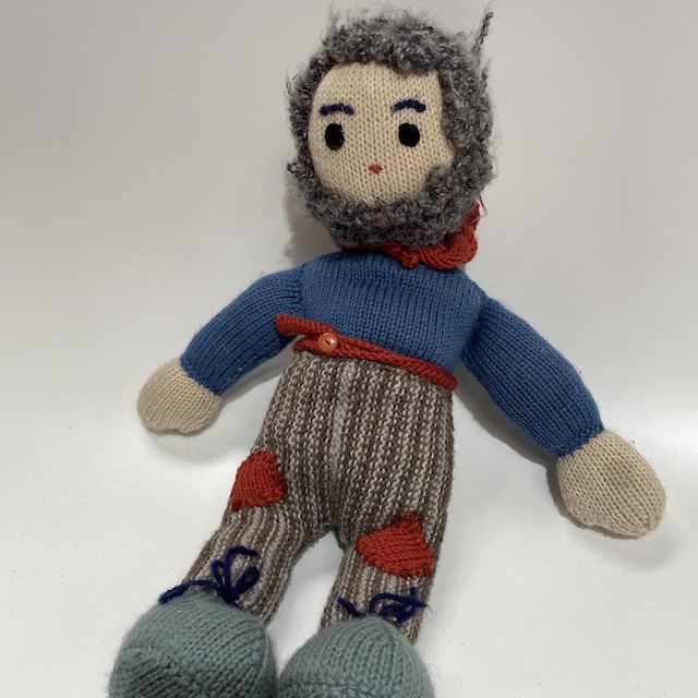 SOFT TOY, Knitted Man w Beard